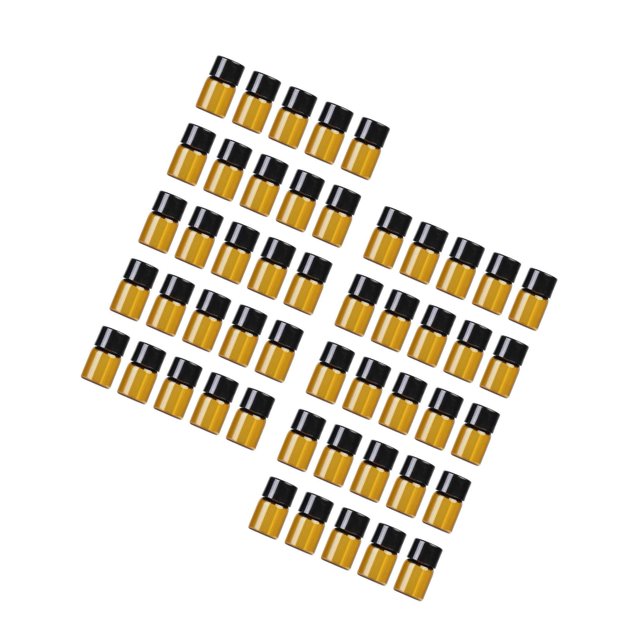 facefd 50x Bouteilles en Verre Rechargeables Durables Mini pour Échantillons de Parfum 2 ml Bouchon Conjoint