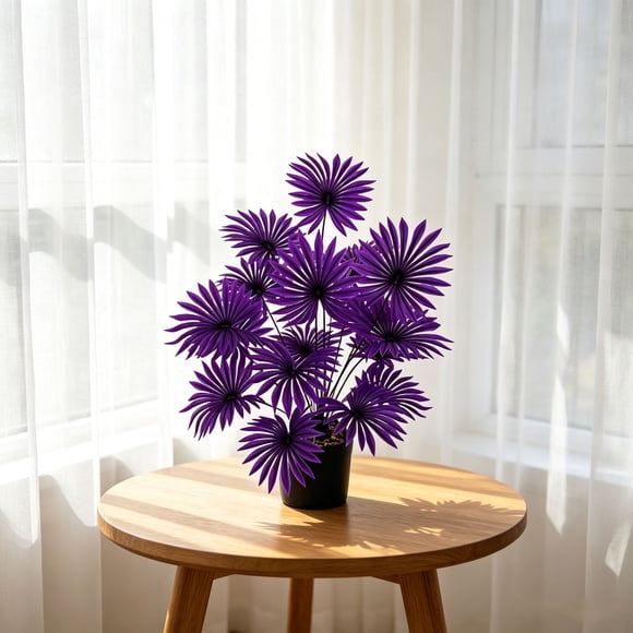 VVQ 18 Feuilles Grand Monstera Artificiel Palmier Feuille de Bananier Faux Tropical Sol, Faux Palmier Réaliste avec Branches pour Déco d'Angle de Salon Intérieur, Verdure Sans Entretien pour la Maison