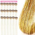 thumbnail image 2 of SUTENGDA 18 Pcs Guirlande de Cheveux à Clipser Extensions de Cheveux 19.6 Pouces Kit de Guirlande de Cheveux à Clipser Résistant à la Chaleur Scintillant Féerique Accessoires pour Cheveux pour Enfants Filles Femmes (Argent), 2 of 7