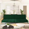 thumbnail image 1 of vidaXL 2-Seater Adult Sofa Bed - Dark Green Velvet, 1 of 5