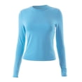 thumbnail image 5 of T-Shirts pour Femmes à Manches Longues T-Shirts pour Femmes à Manches Longues Chemise Longue Femme Col Rond Crop Top Chemise pour Femmes en Polyester Spandex Chemise à Manches Longues Femme T-Shirt Basique Uni T-Shirt Femme, 5 of 5