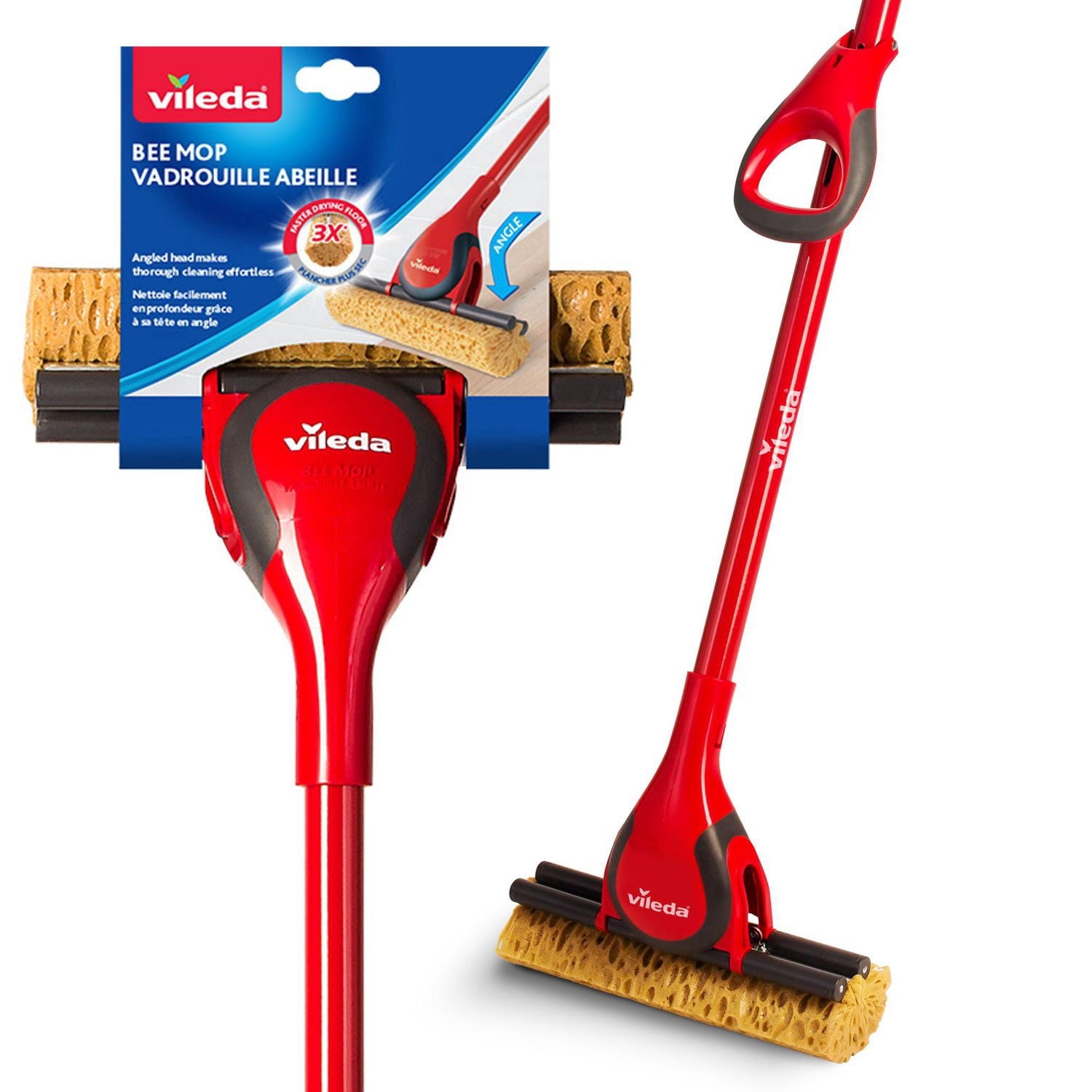 Vileda Bee Mop Classic - Sponge Roller Mop, easy to wring