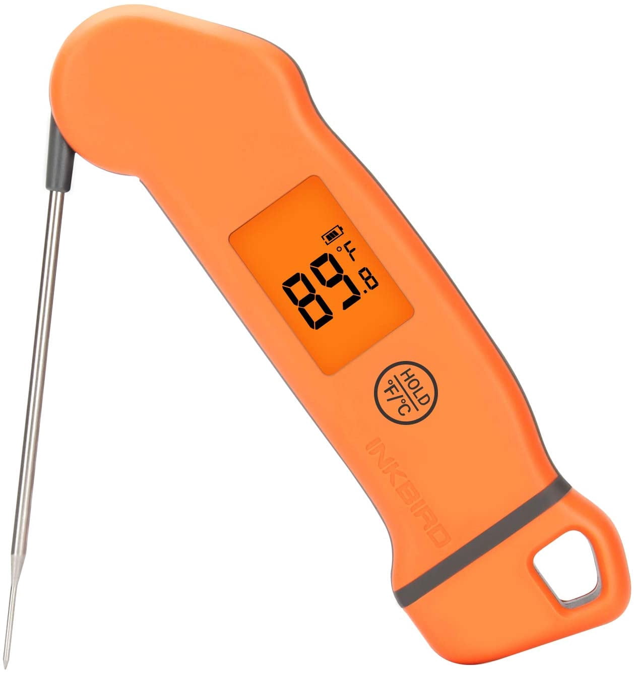 Inkbird Waterproof Digital Meat Thermometer IHT-1S, Instant Read Cooking Food Thermometer with Rotatable Screen& Auto Backlight, magnet， C/F switch for smokers Kitchen, BBQ, Oven, Candy&Baking