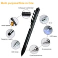 thumbnail image 4 of Musbetu Multitool Pen Multi-functional Pens with LED Light Flathead Phillips Screwdrivers Level Ruler Bottle Opener Stylus Cool Gadgets Gifts for Men Dad Grandpa Husband, 4 of 7