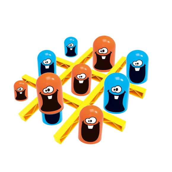 Big Eat Small Tic Toe Game, 2 Players Blue Orange Gobblet Gobblers Board Game Parent Child Interactive Game Indoor Family Games for Christmas House Party