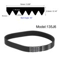 thumbnail image 2 of Unique Bargains 135J6 Rubber Poly V Belt, 6 Ribs PJ V-Ribbed Belt 13.5' Length x 0.55' Width x 0.14' Thick, 2 of 5