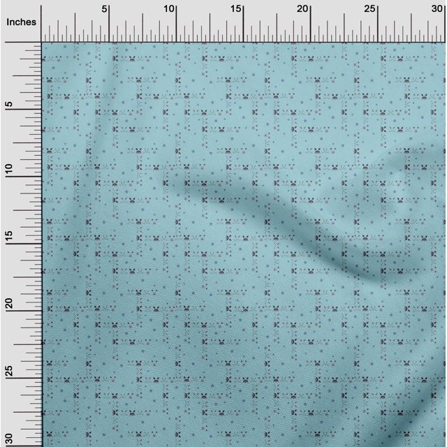 oneOone Georgette Viscose Fabric Star & Faces Animal Print Fabric by The Yard 42 Inch Wide