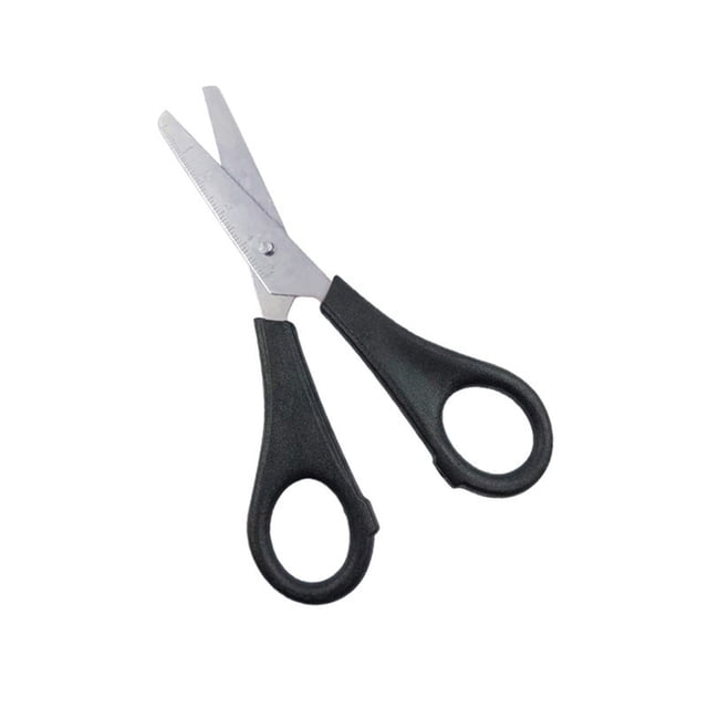 F Kids Ruler Scissors Safety Blades With Measurement Marks Crafting School Supplies Office Tool Pvc Protective Case 0.06Lb