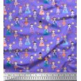 thumbnail image 1 of Soimoi Poly Georgette Fabric Floral,Medal & Girl Cartoon Decor Fabric Printed Yard 52 Inch Wide, 1 of 3