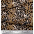 thumbnail image 2 of Soimoi Rayon Crepe Fabric Leopard & Tiger Animal Skin Print Sewing Fabric Yard 46 Inch Wide, 2 of 3