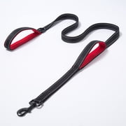 Padded Double Handle Dog Leash Heavy Duty 5ft 6ft Long Reflective Training Leash for Medium to Large Dogs (25 ~ 120lbs)