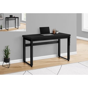 Monarch Specialties Computer Desk, Home Office, Standing, Adjustable, 48"l, Work, Laptop, Metal, Laminate, Black, Contemporary, Modern
