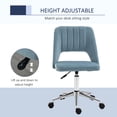 thumbnail image 4 of Vinsetto Armless Office Chair Swivel Computer Desk Chair, Sky Blue, 4 of 10