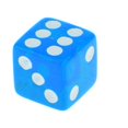 thumbnail image 4 of 100 x Translucent 16mm Six Sided Spot Dice Spot Dice RPG Games Blue, 4 of 6