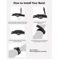 thumbnail image 4 of Bandini 18mm Nylon Sports Watch Band Strap - Black - Hook Loop - Velcro Fastening, 4 of 6