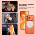 thumbnail image 3 of VENINGO Magnetic for iPhone 17 Pro Max Case, Compatible with Mag-safe, Shockproof Protection Slim Non-Slip Translucent Matte Protective Phone Cover, Orange, 3 of 8