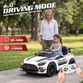 thumbnail image 2 of Licensed Mercedes-AMG GT3 24V Kids Ride-On Racing Car with Premium Leather Seat, High-Speed Performance 24V Power Wheels, Motorized Track Toy with Parent Remote, White, 2 of 8