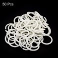 thumbnail image 3 of Unique Bargains 1.8' OD 1.4' ID Loose Leaf Rings Binder Ring Plastic O Rings, White, 50 Count, 3 of 6