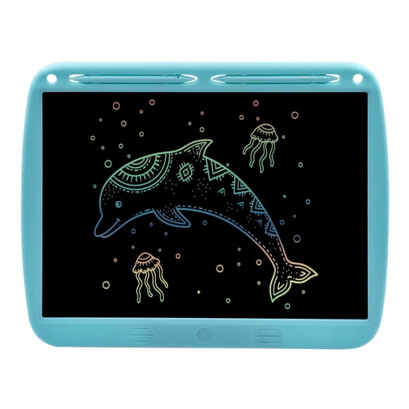 Riwcyla Tablette d'Écriture LCD Rechargeable 15 Pouces Tablette d'Écriture et de Dessin avec Bouton de Verrouillage du Stylet pour Tout-Petits Apprentissage Cadeaux pour et Filles