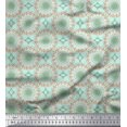 thumbnail image 1 of Soimoi Green Rayon Fabric Mandala Geometric Decor Fabric Printed Yard 42 Inch Wide, 1 of 5
