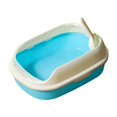 thumbnail image 4 of Milaget Cat High Sided Splashproof Open Top Kitten Potty Toilet Cat Litter Container Pet Blue, 4 of 9