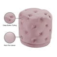 thumbnail image 3 of Meridian Furniture Harper Contemporary Velvet Ottoman/Stool in Pink, 3 of 4