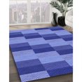 thumbnail image 3 of Ahgly Company Machine Washable Indoor Round Transitional Sky Blue Area Rugs, 8' Round, 3 of 7