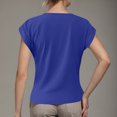 thumbnail image 4 of Summer T Shirts for Women V-Neck Short Sleeve Casual Tops Solid Color Basic Tees, 4 of 4