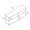 thumbnail image 5 of Convenience Concepts Designs2Go Three-Tier 60" TV Stand in Gray Faux Birch Wood, 5 of 5