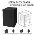 thumbnail image 1 of mmirethe Mobilier d'Extérieur Empilable avec Ces Housses de Chaise de Rangement Pratique Housse de Protection Extérieure Noir 64x64x120cm, 1 of 6