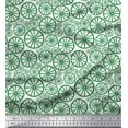 thumbnail image 1 of Soimoi Tissu Georgette Poly Vert Roue Tissu Ethnique Imprimés au Yard 42 Pouces de Large, 1 of 3