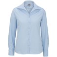 thumbnail image 1 of Edwards Garment Womens Open Neck Poplin Blouse-Long Sleeve, Blue, XXXX-Large, 1 of 1