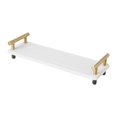 thumbnail image 3 of Bathroom Sink Organizer, Fast Drying Sink Tray Versatile Simple Decorative Tidy white gold handle, 3 of 9
