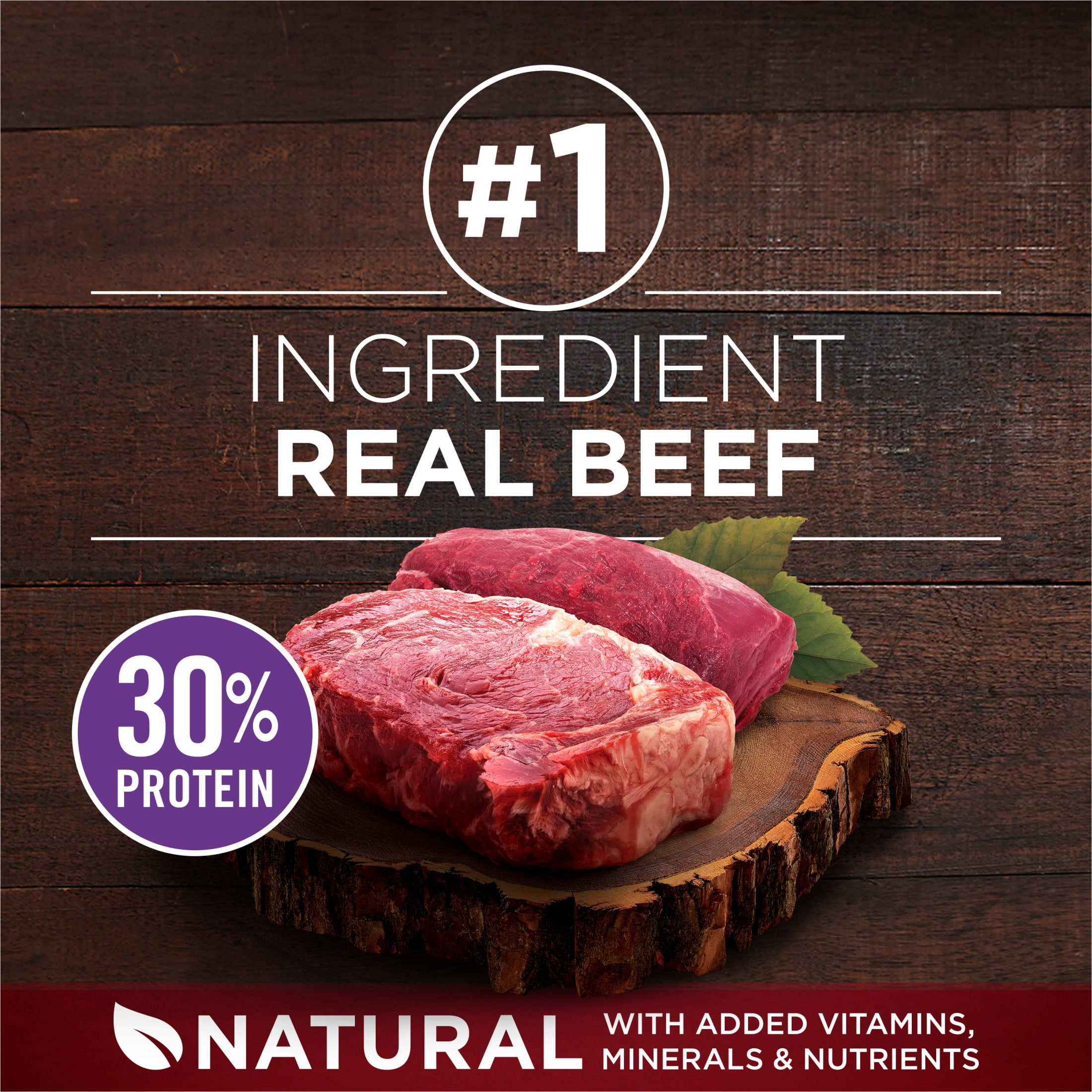 Purina ONE Vrai Instinct Boeuf & Bison, Nourriture Sèche pour Chiens 12.4kg