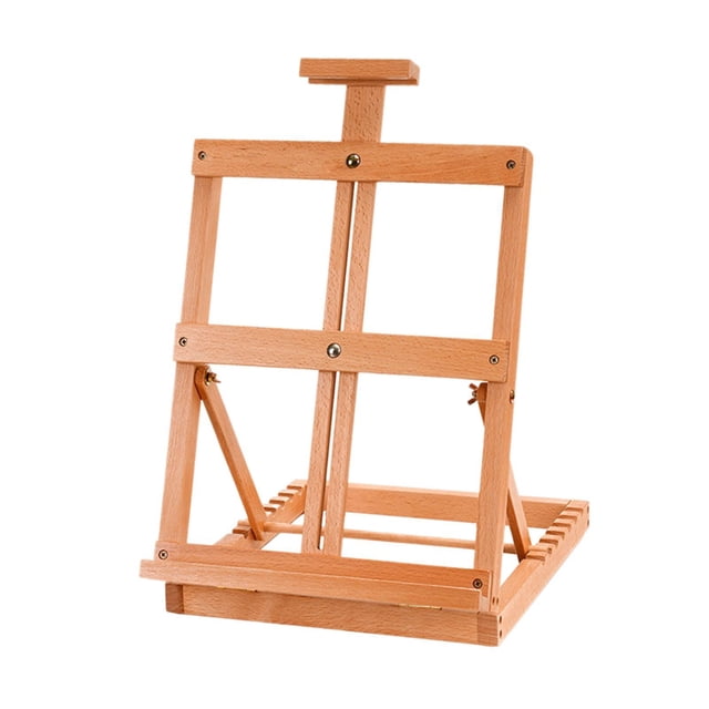 GUOOL Tabletop Easel Stand Adjustable Painting Easel for Adults Beginners Children Brown