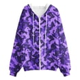 thumbnail image 4 of WZXFASHION Cardigan à Capuche à Fermeture à Glissière pour Femme, à la Mode et Simple, avec Cordon de Serrage et Poches, Chandail en Molleton, jusqu'à 50 % de Rabais, Chandail à Col Rond, 4 of 4