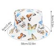thumbnail image 3 of Birdeem Chapeau de Protection Solaire d'Été Mode Imprimé Papillon Chapeau de Pêcheur Seau Extérieur, 3 of 5