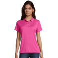 thumbnail image 1 of Hanes Womens Sport Cool DRI Performance Polo, 2XL, Wow Pink, 1 of 1