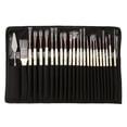 thumbnail image 2 of GUOOL oshhni Paint Brushes Set, 24 Pcs Assorted Tip Paintbrushes Nylon Hair Black Storage Bag, 2 of 9