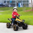 thumbnail image 2 of Aosom 12V Kids ATV with Music, Headlights, High & Low Speed, Yellow, 2 of 10