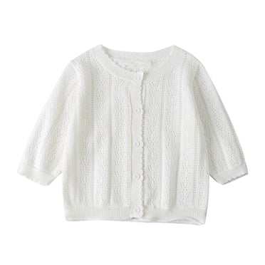 Robe d'Anniversaire pour Bébé Fille, Cardigan à Manches Longues, Style Fin, Couleur Unie, Mignon, pour Enfants