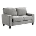 thumbnail image 1 of Serta Palisades 61" Track Arm Fabric Loveseat with Storage Soft Gray, 1 of 1