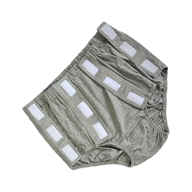Langgg Women Adults Reusable Incontinence Pant Diaper Protective Grey XL