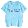 thumbnail image 5 of PMVFHDE Hauts pour Filles Hauts Basiques pour Filles Hauts d'Été pour Filles Hauts Tendance pour Filles Hauts à Manches Courtes pour Filles Chemise Décontractée Imprimée à Col Rond Manches Courtes T-Shirt Chemise Décontractée Bleu Ciel, 3-4 Ans, 5 of 5