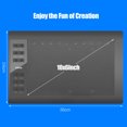 thumbnail image 2 of Meterk 10x6 Inch Graphics Drawing Tablet 5080LPI 8192 Levels Battery-Free Stylus Black, 2 of 7