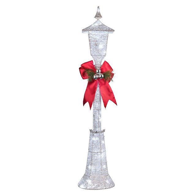 Haute Decor Lampadaire Extérieur LED 48 Pouces Décoration de Noël avec 50 Lumières LED