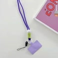thumbnail image 3 of ziyahi Universal Mobile Phone Lanyard Adjustable Detachable Neck Hanging Rope Microfiber Reusable Anti-lost Strap for Climbing Purple Short, 3 of 5