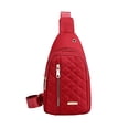 thumbnail image 2 of Chmadoxn Office Storage & Organization,Closet Organizers and Storage, Fashionable Embroidery Diamond Shoulder Bag Large Capacity Watertight Backpack With Data Hole shoulder messenger pouch, 2 of 6