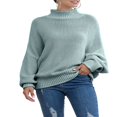 thumbnail image 3 of MesaSe Automne Hiver Femmes Col Roulé Pull à Manches Longues en Vrac Gros Pull en Tricot, 3 of 7