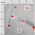 thumbnail image 1 of oneOone Georgette Viscose Fabric Flower & Leaves Watercolor Print Sewing Fabric BTY 42 Inch Wide, 1 of 4